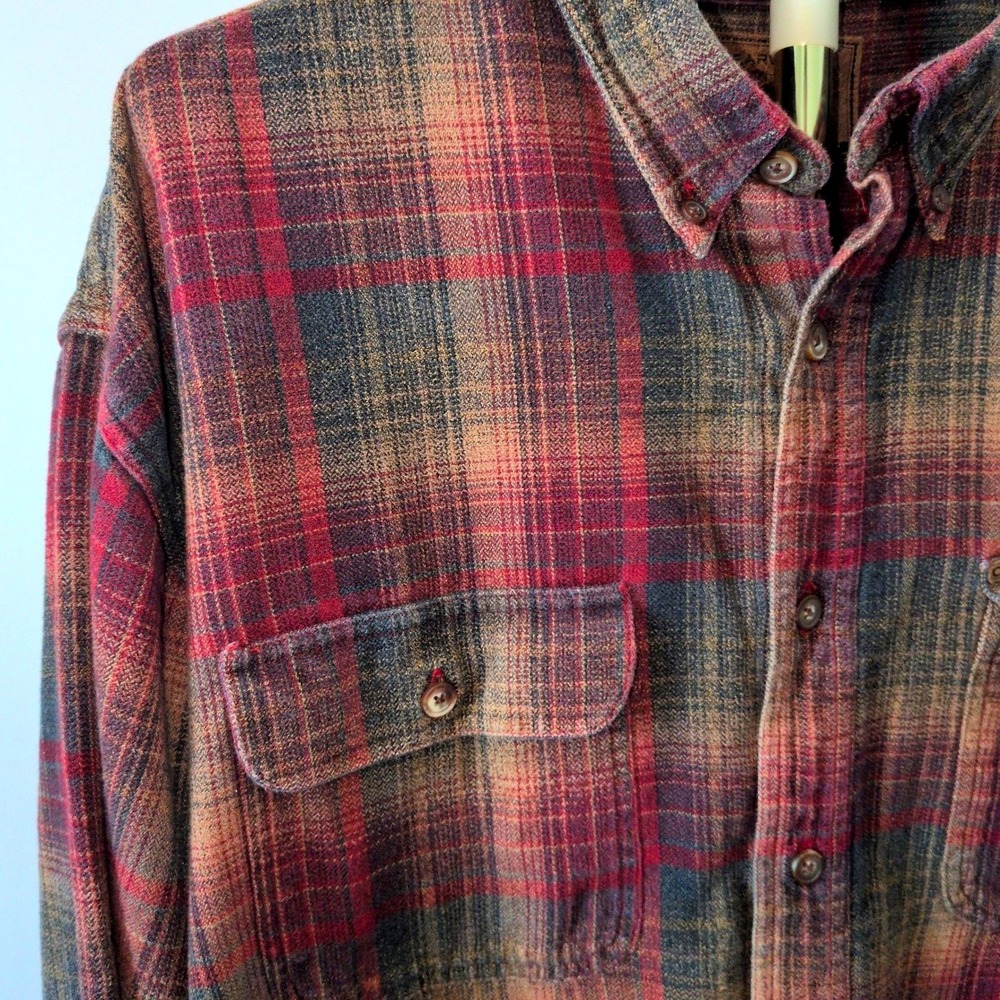 Clearwater Outfitters Flannel Shirt Womens XL Red Plaid Cotton Gorpcore Shirt - Picture 5 of 12